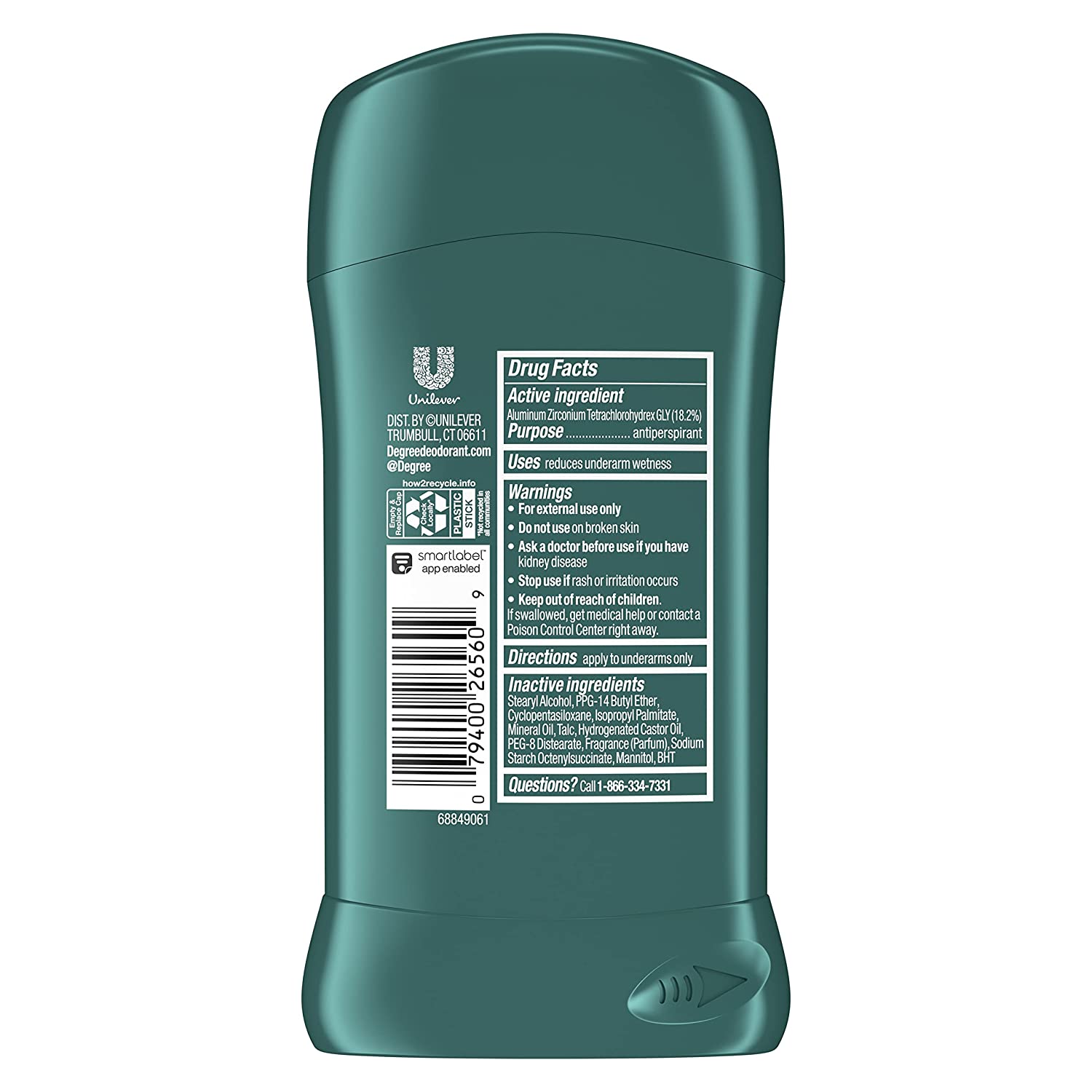 Degree Men Original Protection Antiperspirant Deodorant 48-Hour Sweat and Odor Protection Extreme Blast Antiperspirant For Men 2.7 oz, Pack of 6 - Image 2